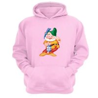 Genérico - Polerón Canguro Enano Blanca Diibujos Animados Rosa Talla S Unisex