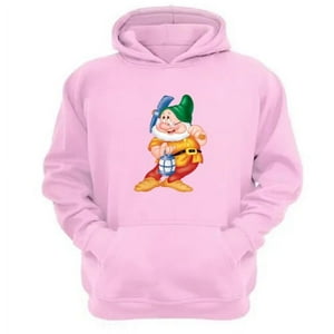 Genérico - Polerón Canguro Enano Blanca Diibujos Animados Rosa Talla M Unisex