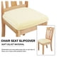thumbnail image 5 of REGALWOVEN 6 fundas de asiento de silla de comedor de terciopelo elásticas y extensibles, 18"x18" crema, 5 of 7