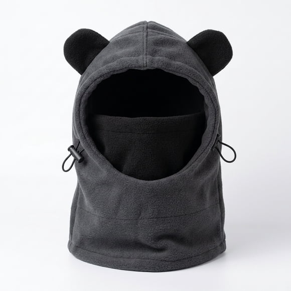 Pasamontañas Niña Niño Gorro Polar Ajustable Orejitas Oso