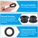 thumbnail image 3 of Uxcell 3/4 pulgada Arandelas de Goma, 12 piezas Arandela de Sombrero para Cableado de Gasket Tapones de Agujero, Negro, 3 of 5