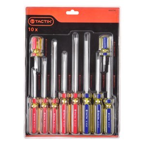 Juego De Destornilladores 10 Piezas Tactix Tradicional