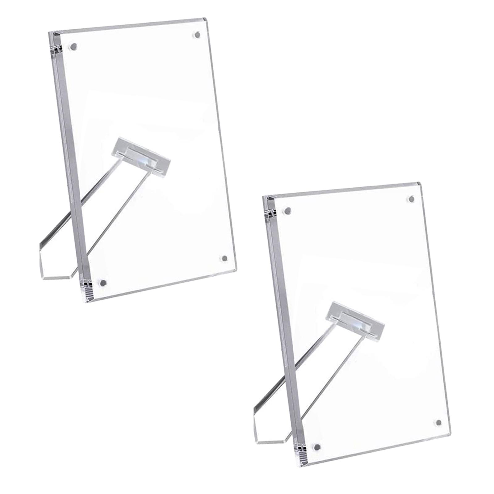 Bothyi - 2 Piezas De Acrílico Transparente Marco De Fotos Fotografía Pantalla De Mesa 6X8 Pulgadas