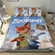 thumbnail image 1 of Zootopia Conjunto de sábanas temático, trío de piezas, cómodo y amigable con la piel, diseño único, regalo de decoración para el hogar para familiares, amigos y fans,135cm *200cm, 1 of 6