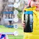 thumbnail image 5 of Alien Botella de Agua con Tapa Pop Top de Un Toque, Acero Inoxidable, a Prueba de Fugas, para Deportes, Botella Infantil azul 12 oz, 5 of 6