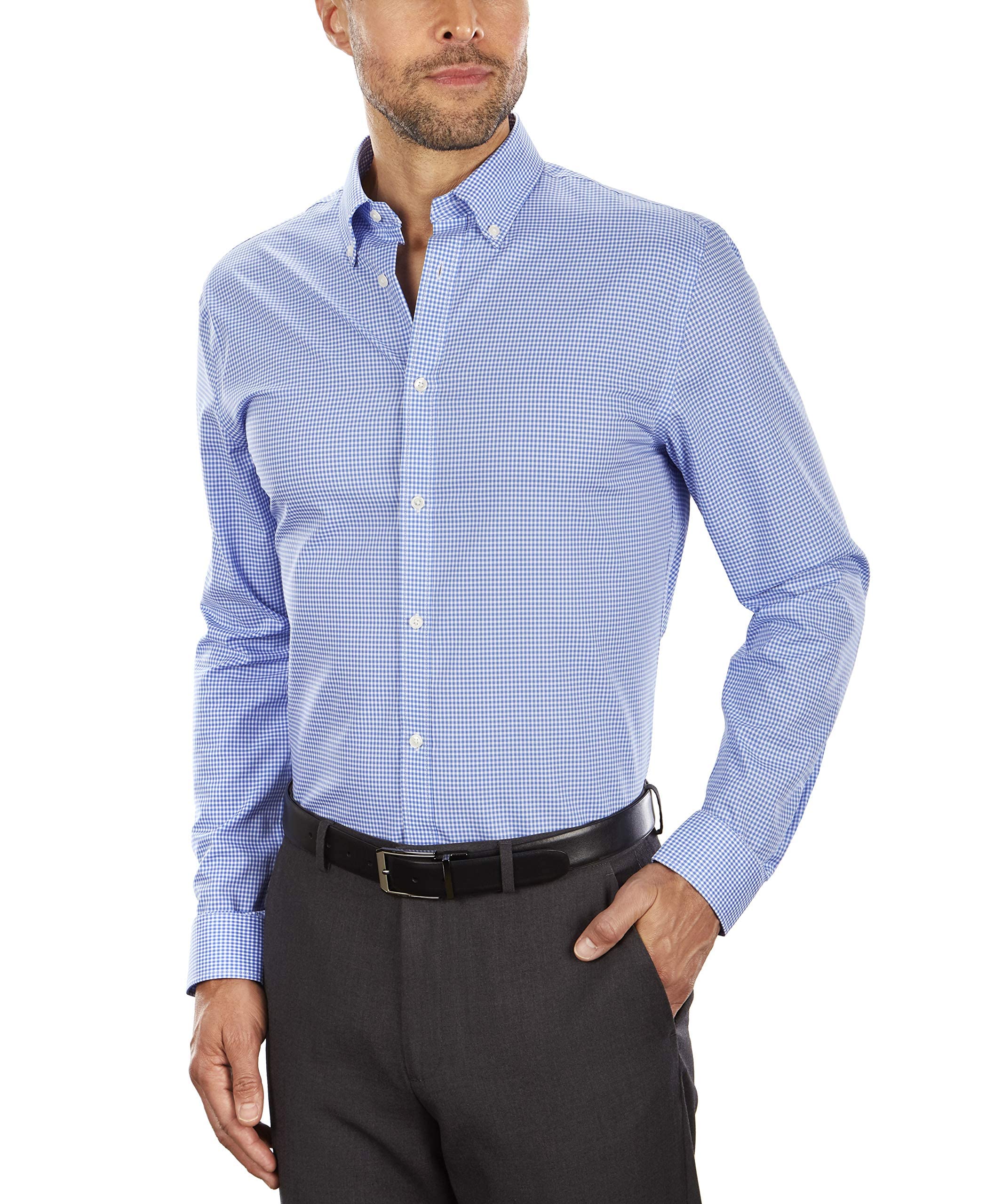 Camisa De Vestir Tommy Hilfiger, Corte Ajustado, No Planchada, Azul Vichy