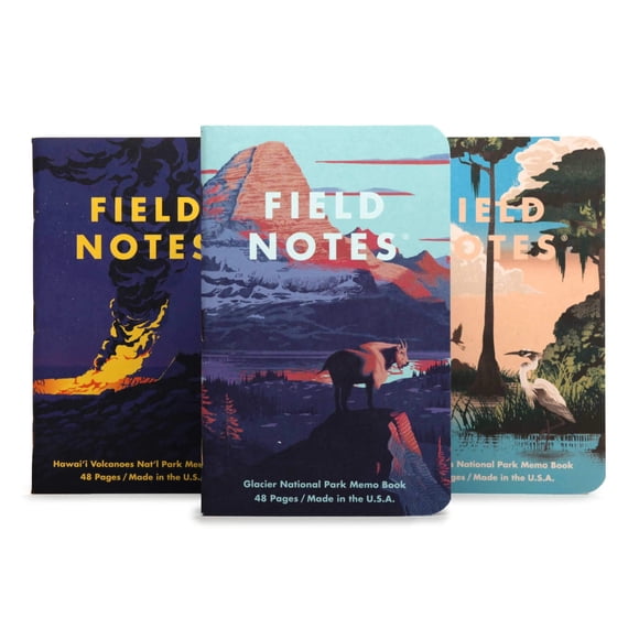 Libro de notas Field Notes de la serie National Parks, paquete de 3