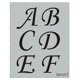 thumbnail image 1 of Plantilla de esténcil Stencil1 con fuente Corsiva, letras de 3" en mylar, 1 of 8