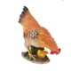 thumbnail image 2 of Gallina de resina artificial Figura de gallina Decoración para el hogar Gallina de forrajeo con pollito, 2 of 5