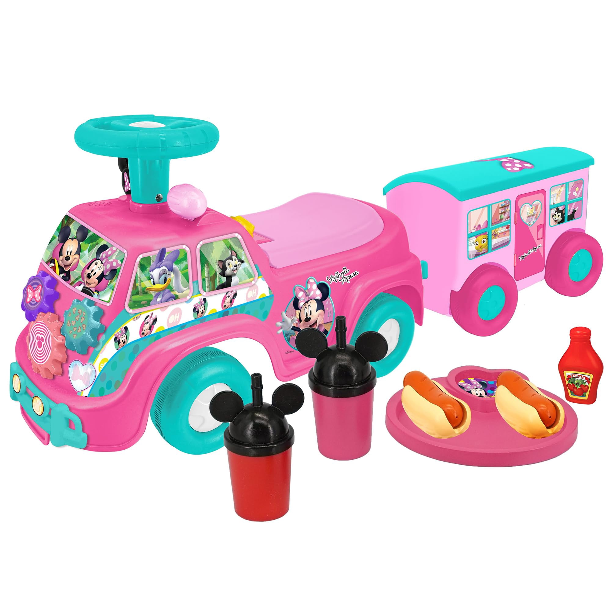 Caravana Ride-on Toy Kiddieland Minnie Mouse Con Luces Y Sonidos