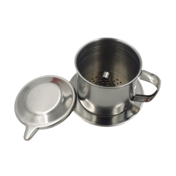 Cafetera vietnamita con filtro, taza infusora, filtro de café vietnamita reutilizable de acero inoxidable para el hogar, Bar, regalos navideños 6T