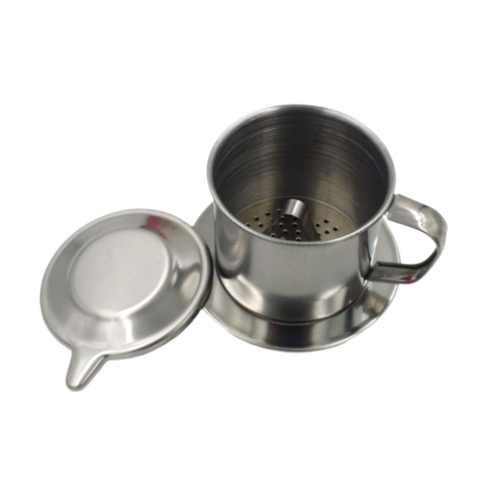 Magideal - Cafetera Vietnamita Con Filtro, Taza Infusora, Filtro De Café Vietnamita Reutilizable De Acero Inoxidable Para El Hogar, Bar, Regalos Navideños 6T