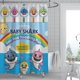 thumbnail image 2 of Tiburón Bebé Cortina de Ducha para Baño Decoración del Hogar, Cortinas de Baño Impermeables Duraderas, Cortina de Baño, Decoración de Baño para Adultos Niñas Niños, Regalos para Casa 119cmX180cm, 2 of 5