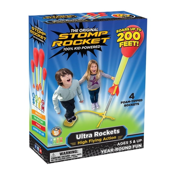 Lanzacohetes Stomp Rocket Ultra con 4 cohetes para niños