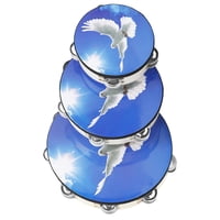 Bothyi - 3X Pandereta Paloma 6In 8In 10In Panderetas De Madera Para Cantar Fiesta Navideña