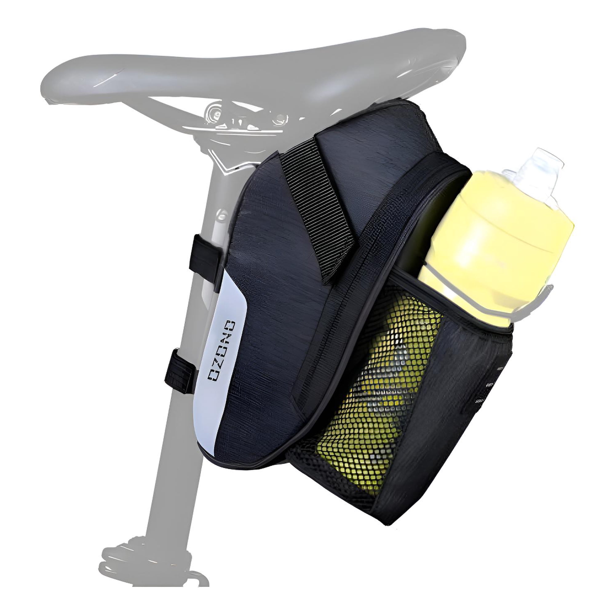 Ozono - Bolso Trasero 2lt Sillín Impermeable Bicicleta Porta Botella Negro