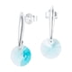 thumbnail image 1 of Aros Punto de Luz Plata Italiana 925 y Cristal Genuino Turquesa, 1 of 4