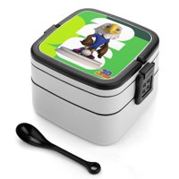 Desmarcar - Clutch Fiambrera De Doble Capa, Contenedor De Almuerzo Portátil Apilable, Almacenamiento De Alimentos Hermético A Prueba De Fugas, 1000Ml