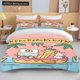 thumbnail image 1 of 10 Sizes Keroppi Printed Bedding Set Cartoon Anime Duvet Cover Comforter Pillowcase Boys Girls Children Adults King Gift, 1 of 5