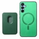 thumbnail image 4 of Funda de Cuero Magnética con Tarjetero para Samsung Galaxy A25 Cubierta Delgada Verde, 4 of 5