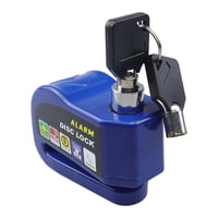 Magideal - Cerradura De Freno De Disco Con Alarma Para Motocicleta, Candados Universales Duraderos Antipérdida Para Motocicleta, Bloqueo De Disco De Rueda De Seg Azul