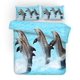 thumbnail image 2 of 3D Blue Sea Animal Dolphin Funda nórdica Juego de cama Funda nórdica Fundas de almohada, 2 of 3