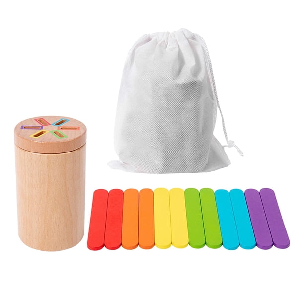 Juguete Montessori De Madera 2 En 1 – Clasificación De Colores Y Motricidad Para Bebés