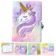 thumbnail image 2 of Diario con candado, regalos para niñas, diario para niñas, regalos para viajes de niñas, adorable diario de peluche con diseño de unicornio para niñas, cuaderno de peluche, adorable bloc de notas de p, 2 of 7