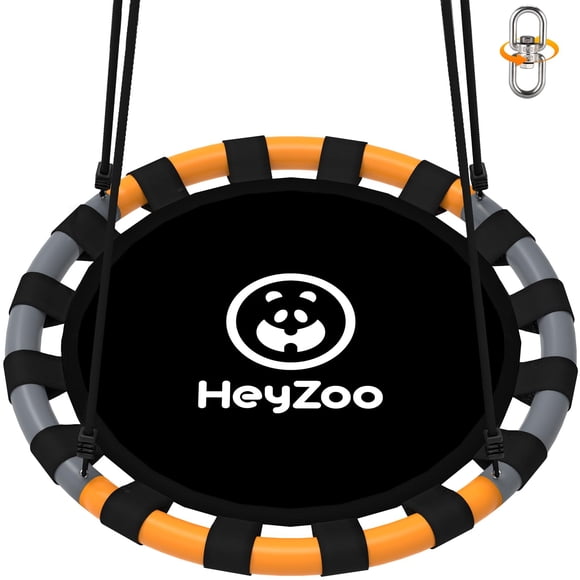 Columpio Saucer HeyZoo de 102 cm para Exterior con Capacidad de 408 kg y Giro de 360°