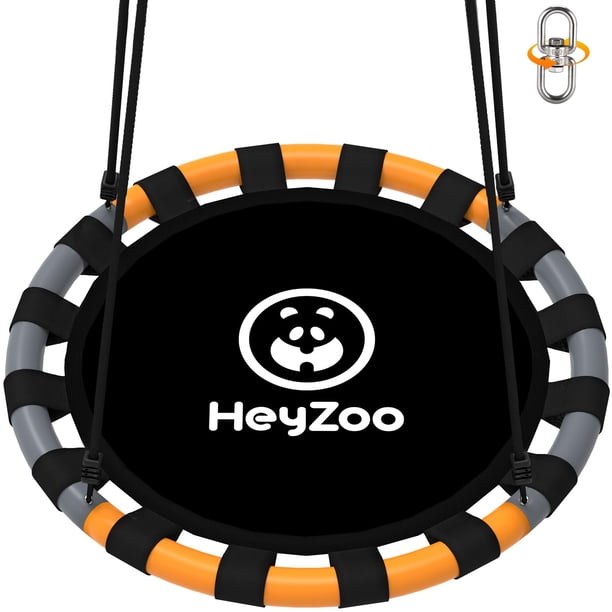 Columpio Saucer HeyZoo de 102 cm para Exterior con Capacidad de 408 kg y Giro de 360°