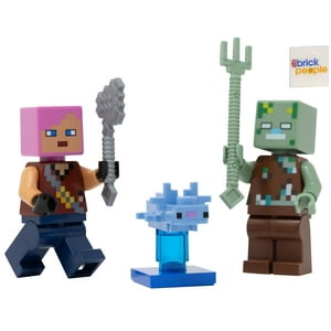 Juguete Lego Minecraft Adventurer Con Drowned Y Axolotl 6+