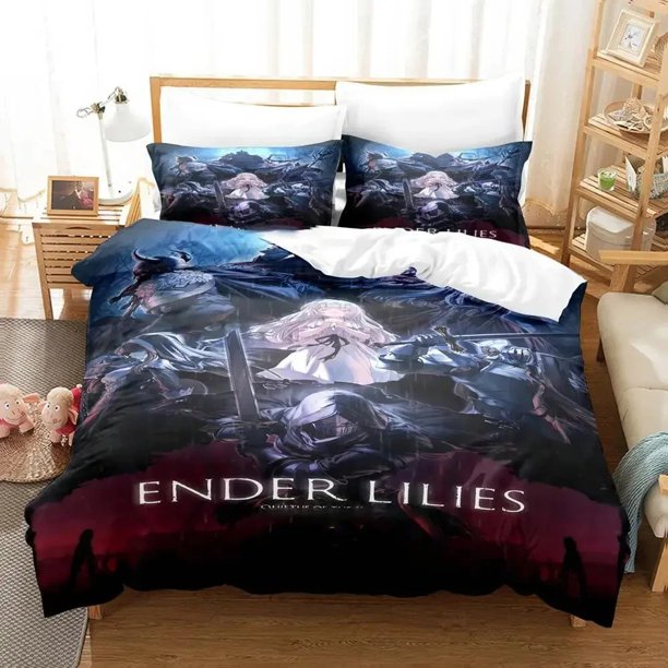 ENDER LILIES Quietus of the Knights Bedding Set Duvet Cover Bed Set Quilt Cover Pillowcase Comforter Size Boys Adult Bed Sheets