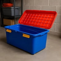 Reyplast - Caja Organizadora Baul Movil Con Ruedas Almacenamiento 90L