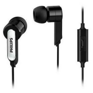 Philips - Audifonos Alambricos Manos Libres Jack 3.5Mm Negro She1405Bk