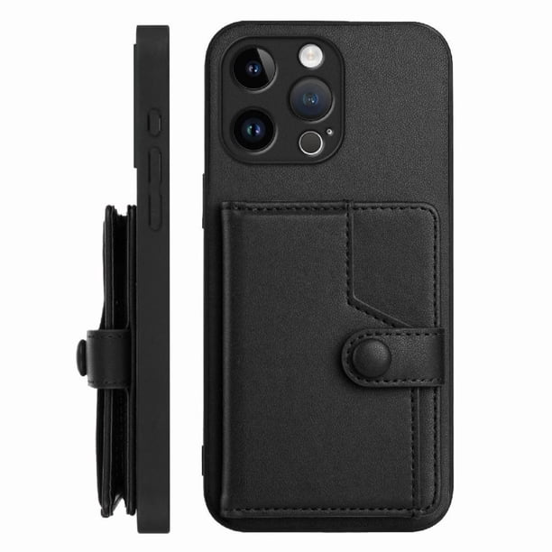 FOXDOCK Funda para iPhone 14 pro max con Bloqueo RFID - Diseño Elegante con Cierre de Botón