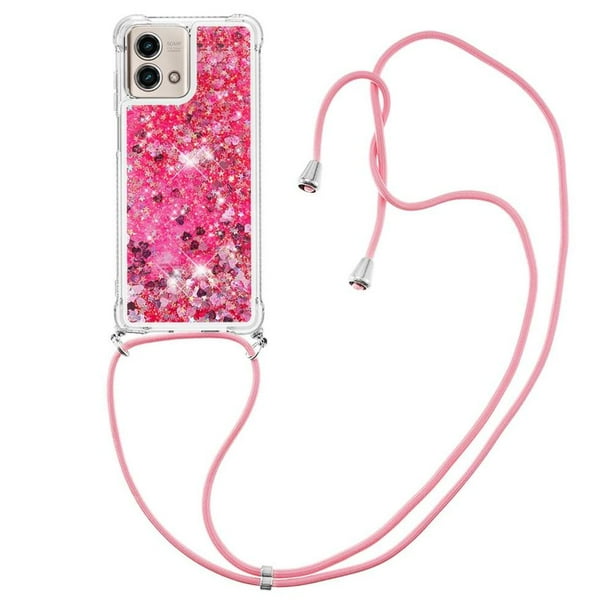 Funda FOXDOCK para Motorola Moto G Stylus 5G 2023 con Cuerda Ajustable, Brillo Líquido, Protección Antigolpes y Lente – Ideal para Regalo