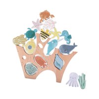 Bothyi - Bloque De Equilibrio De Madera Que Apila Bloques De Construcción De Animales Para Actividades De Fiesta