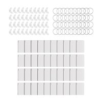 Bothyi - 40X Llavero De Sublimación En Blanco Portátil Ligero Tablero En Blanco De Doble Cara