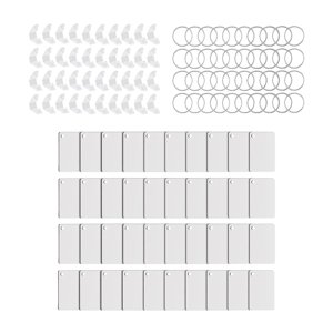 Bothyi - 40X Llavero De Sublimación En Blanco Portátil Ligero Tablero En Blanco De Doble Cara