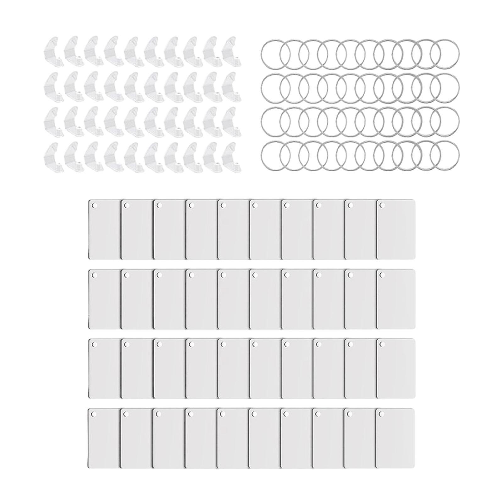 Bothyi - 40X Llavero De Sublimación En Blanco Portátil Ligero Tablero En Blanco De Doble Cara