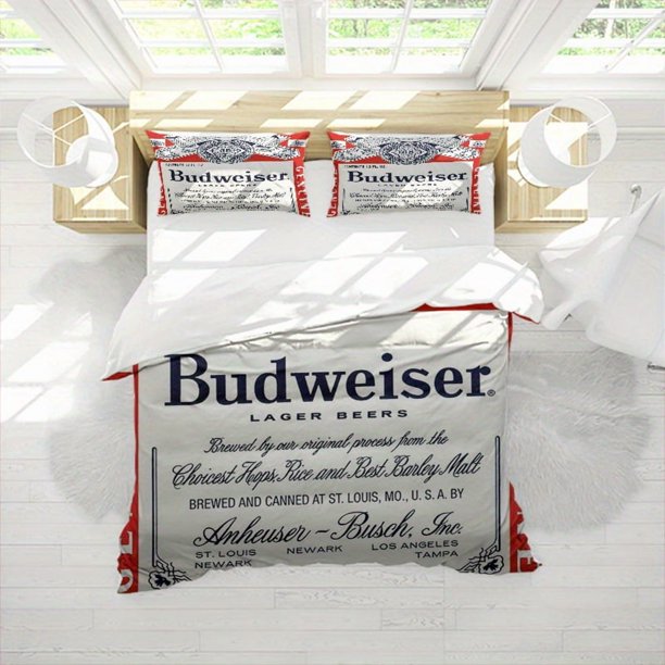 3pcs Lager Beer St. Louis Brewing Classic Label Printed Bedding Set
