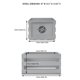 thumbnail image 4 of Set de 3 cajas para discos de vinilo Crosley de madera natural, 4 of 6
