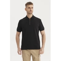 Fashionspark - Polera Hombre Textura Vertical Negro