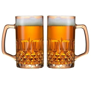 Chic Haus - Set 2 Vaso Cervecero Shopero Chopero Vidrio Shop 500 Ml