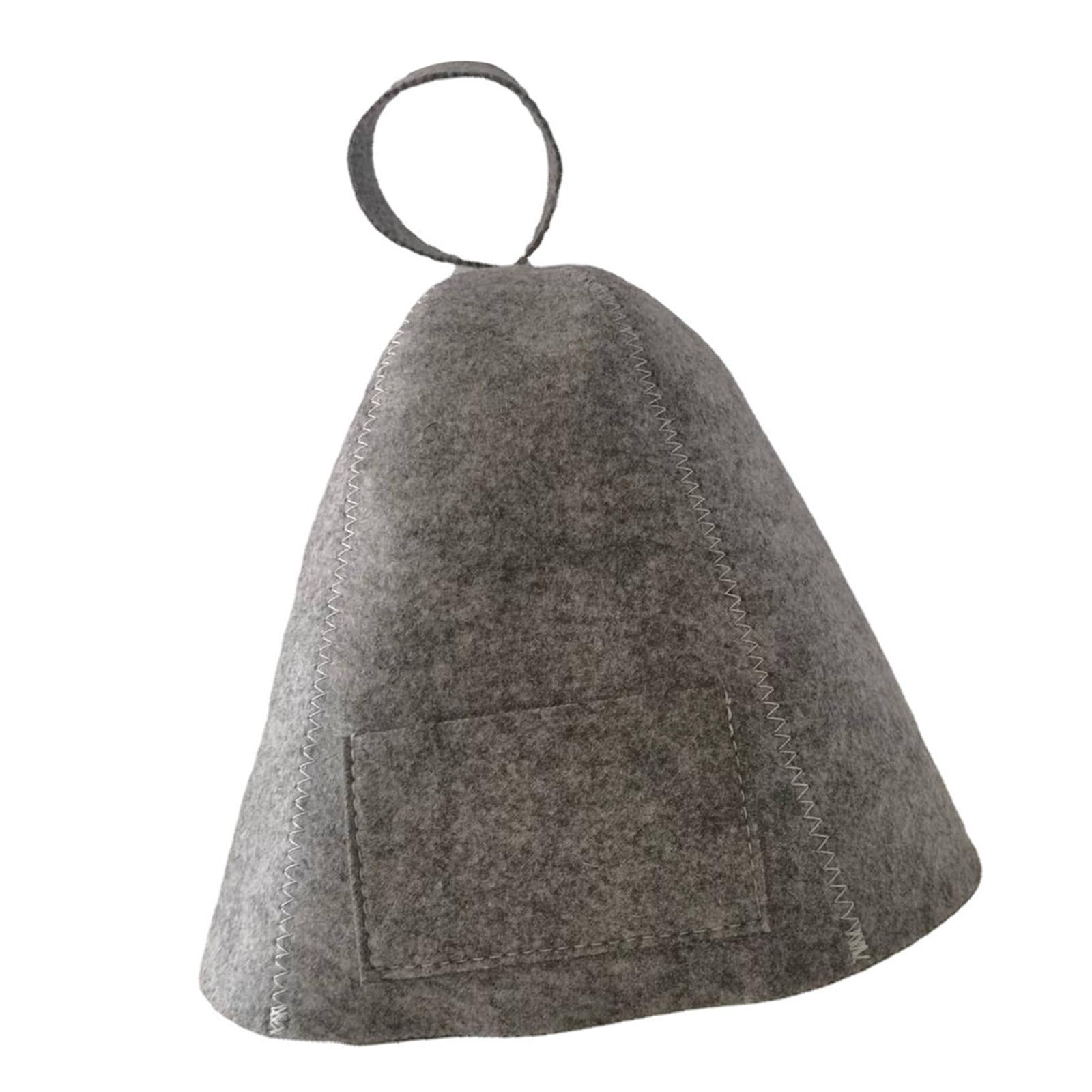 Magideal - Sombrero De Baño Ruso, Sombrero De Sauna De Fieltro, Protección Para La Cabeza, Sombrero De Fieltro Para Sala De Vapor, Para Baño, Ducha, Baño, Unisex Gris