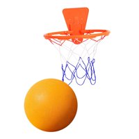 Ioensy - Pelota De Baloncesto Silenciosa Con Aro, Ligera, Fácil De Agarrar, Pelota De Juguete Para Niños De Poco Ruido, Color Naranja, Tamaño 3