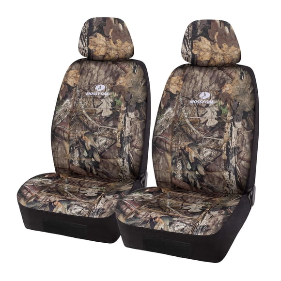 Fundas para asientos Mossy Oak delanteras camufladas de respaldo bajo en tela Oxford