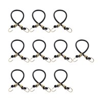 Magideal - 10 Uds. Cuerdas Elásticas De Choque De 30Cm, Correa Elástica Para Tirar, Cuerda Elástica De Remolque Con Gancho Para Tienda De Equipaje, Kayak, Barco, A