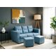 thumbnail image 1 of Living Alabama 3 cuerpos + 2 pouf Felpa azul, 1 of 3