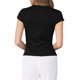 thumbnail image 3 of INSPIRE CHIC Blusa de Cuello Asimétrico para Mujer con Manga Corta y Hebilla de Metal M Negro, 3 of 5